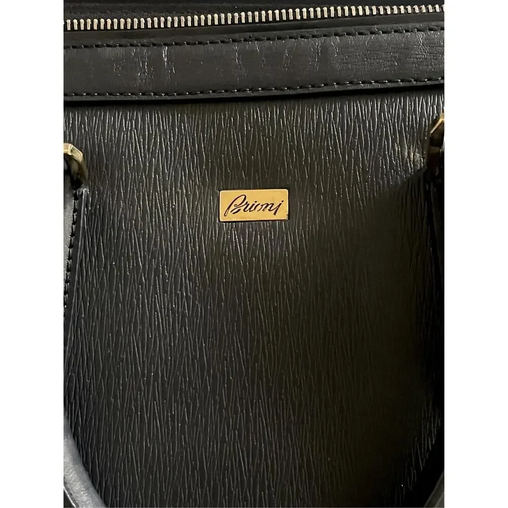 $5,500 NWT Brioni Black Grained Scratched Resistance Leather Briefcase